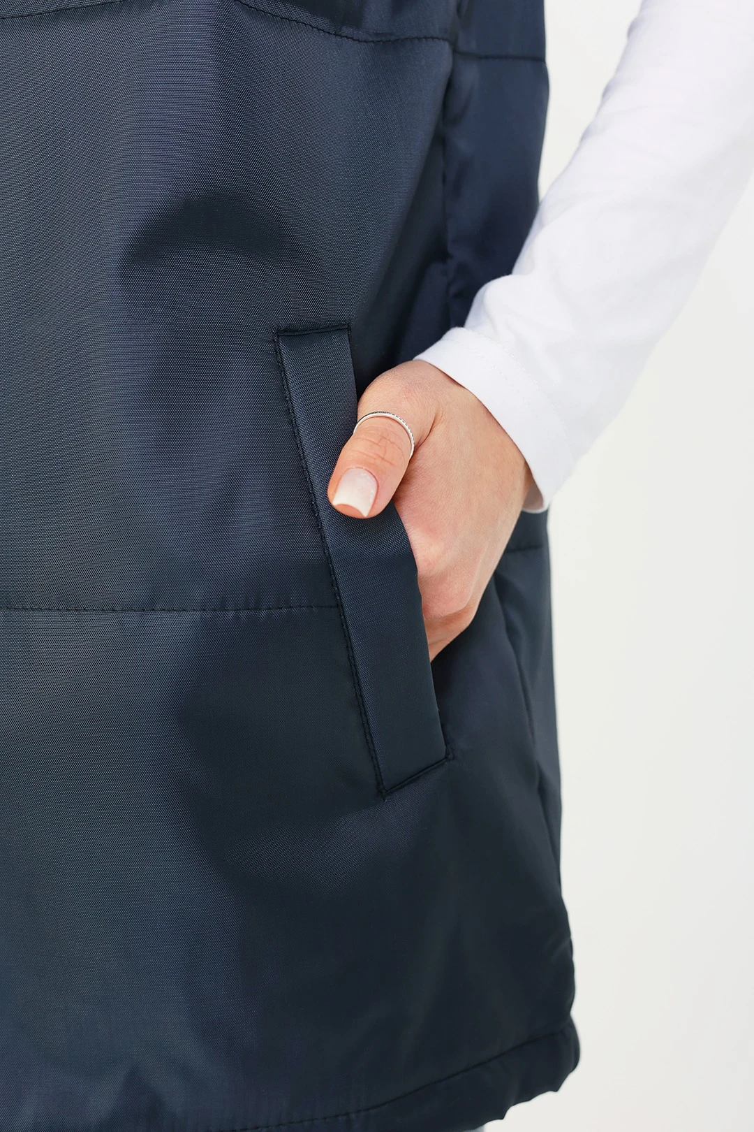 Жилет Оливер унисекс, однотонный темно-синий#4