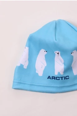 Шапка Лав флисовая однослойная детская, с полной запечаткой "Arctic"#2