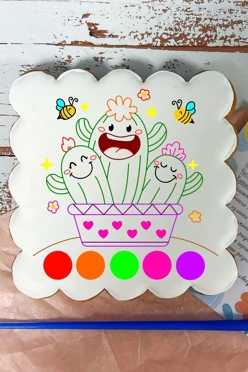 Пряник раскраска 9х9 см