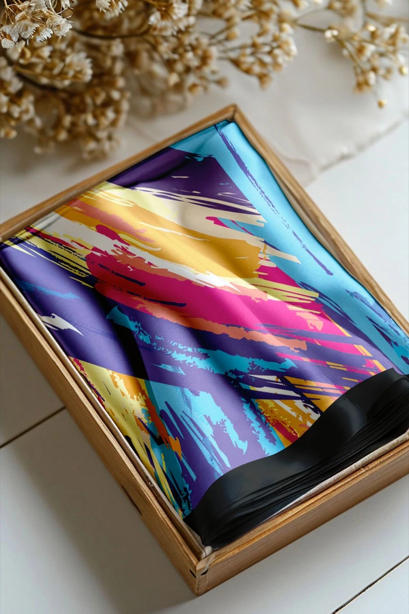 Платок Шанель 100х100 см, с полной запечаткой "Art"#1 Платок Шанель 100х100 см, с полной запечаткой "Art"#1