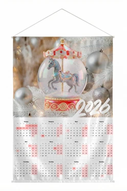 Купить календарь из полиэстера 50х75 см клемм-шина 8 мм