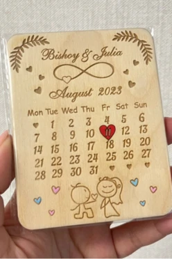 Деревянный магнитик 7х9 см