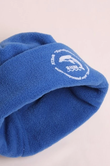 Купить шапку флисовую взрослую "Дельфин" синяя