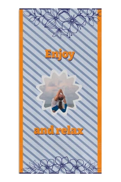 Купить полотенце махровое 70х140 cм печать с двух сторон (Ituma) "Enjoy and relax"