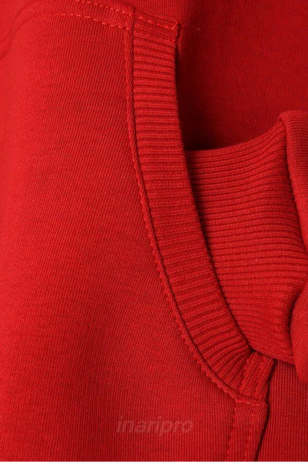 Худи Майк из футера унисекс, однотонный красный#1