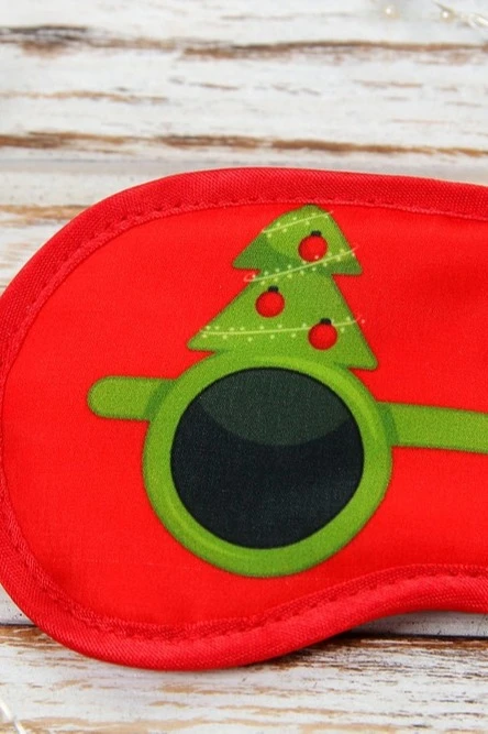 Маска для сна с принтом "Christmas Tree Glasses"#4 Маска для сна с принтом "Christmas Tree Glasses"#4