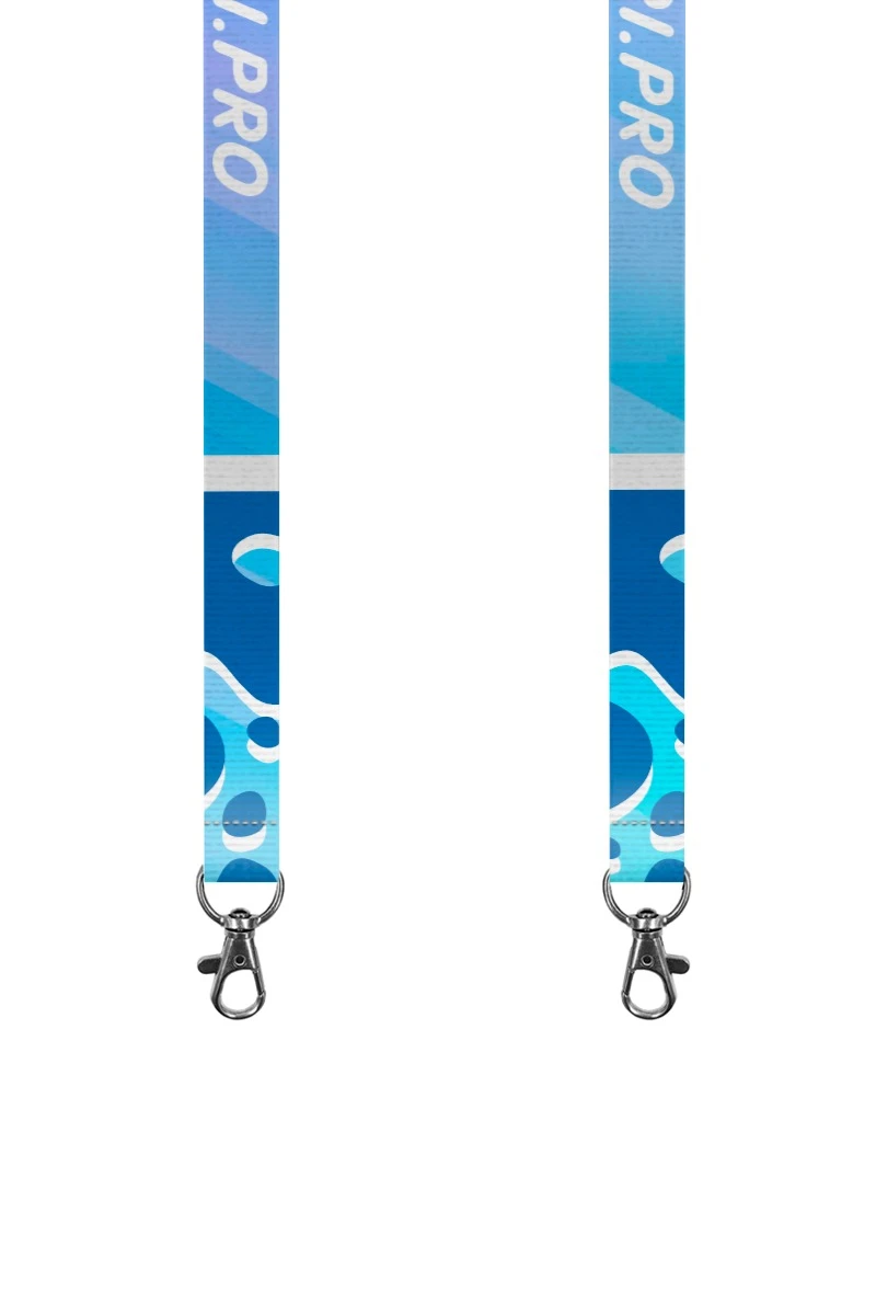 Купить ленту для бейджа репс ширина 2,5 см, с карабином-люкс, с печатью "Inari"