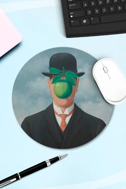 Купить коврик для мыши круглый с принтом "The Son of Man"