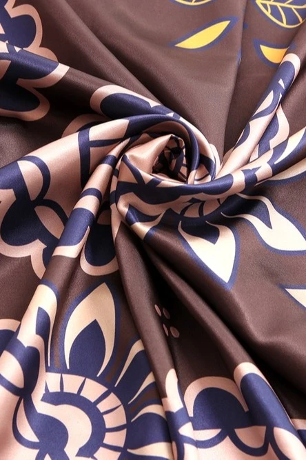 Платок Шанель 90х90 см, с полной запечаткой "Indigo"#7