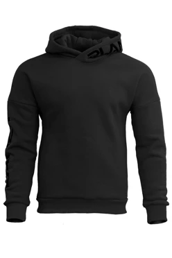 Купить худи Кинг из футера унисекс, однотонную черную