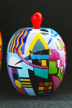 Набор деревянных статуэток в форме яблока и груши, 2 шт#2