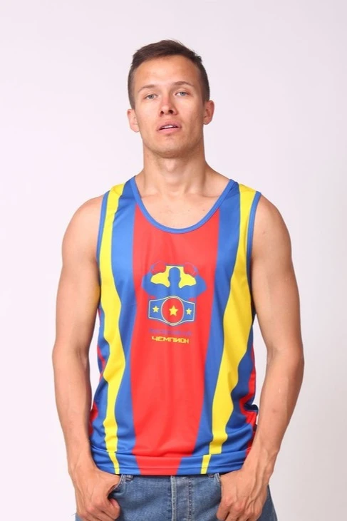 Майка Берри унисекс с полной запечаткой "Чемпион" Майка Берри унисекс с полной запечаткой "Чемпион"