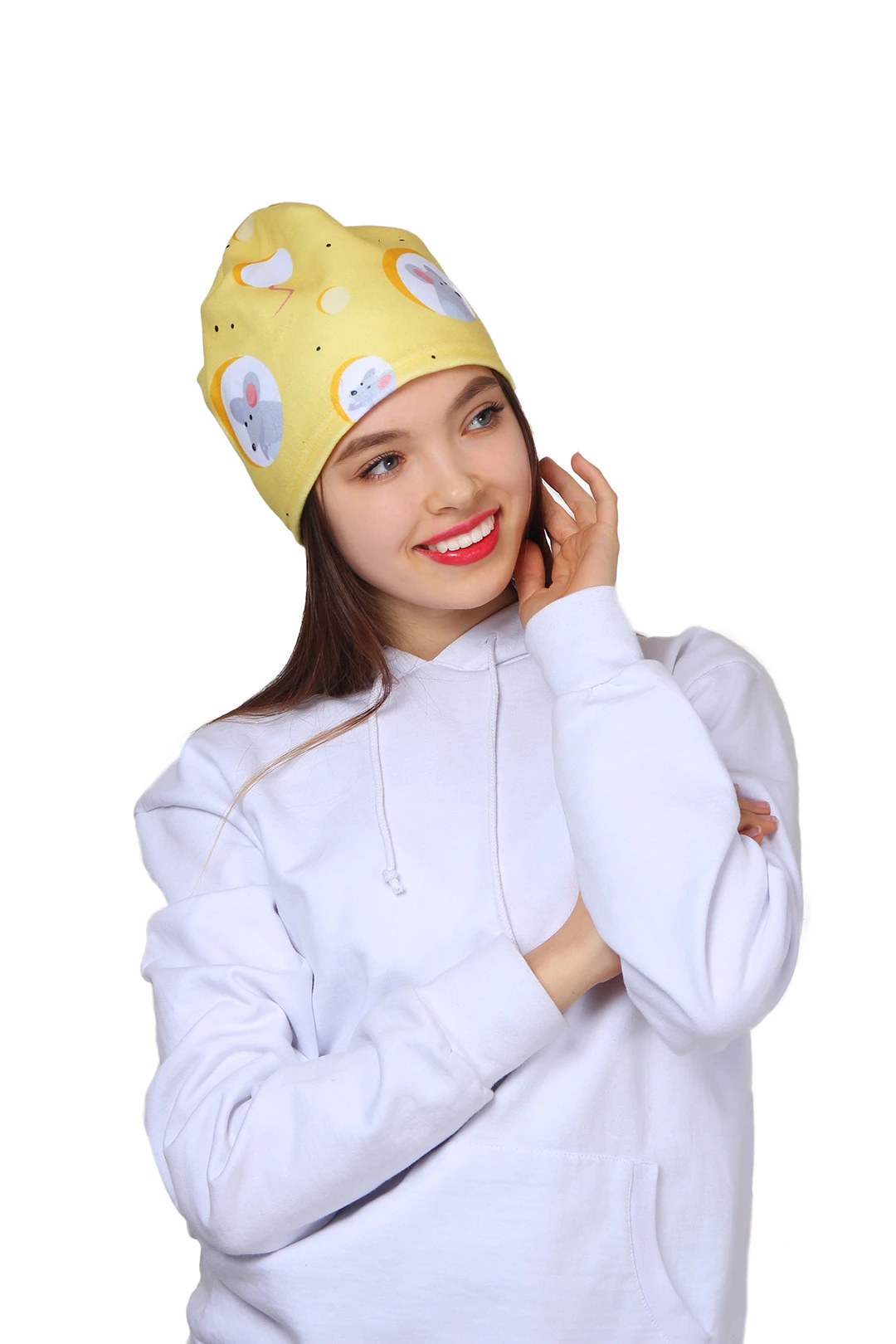 Купить шапку Лав флисовую взрослую, (однослойную) "Мышка"