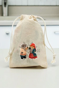 Купить мешочек из бязи с принтом 10х15 см "Love Udmurt"