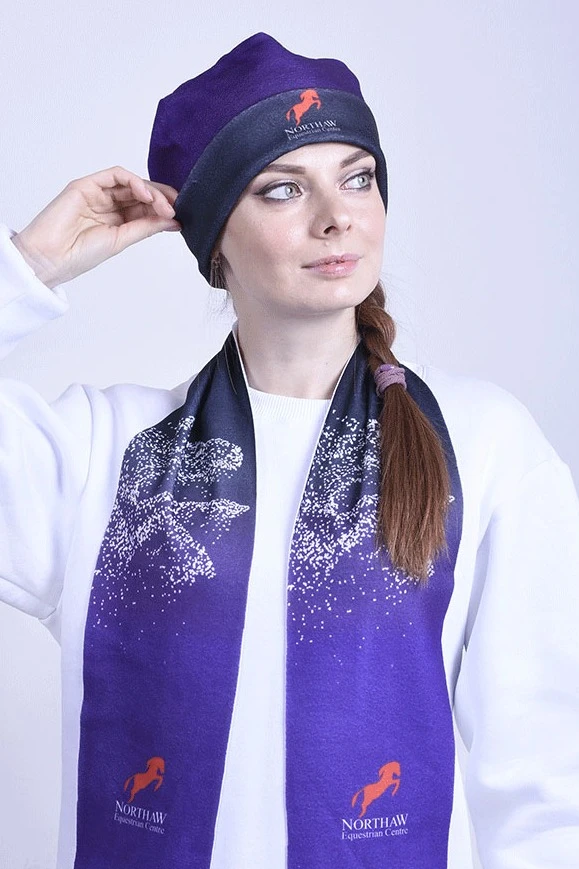 Шапка Лофт флисовая двухслойная взрослая, с полной запечаткой "Northaw"#2 Шапка Лофт флисовая двухслойная взрослая, с полной запечаткой "Northaw"#2