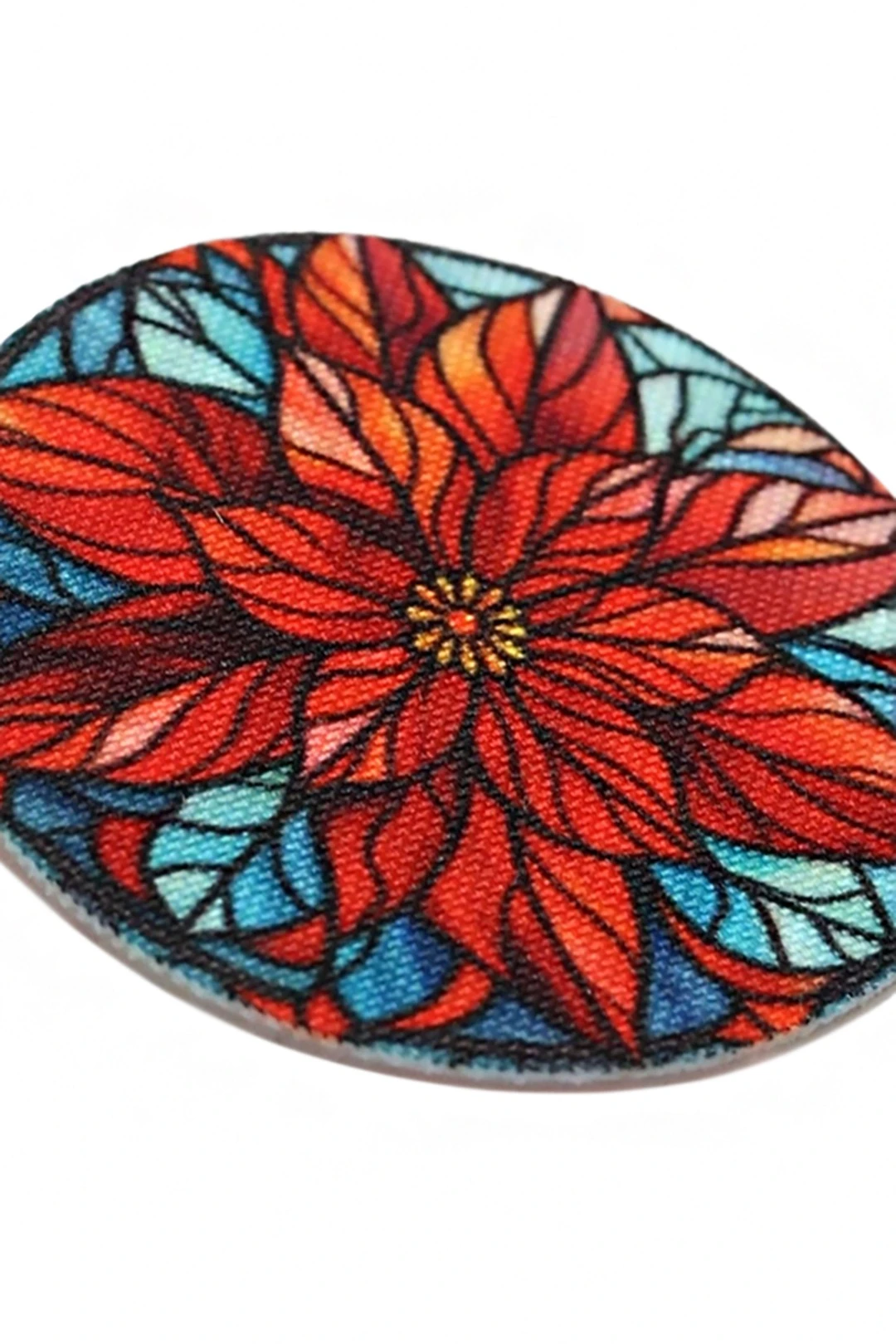 Купить наклейку-стикер Круг 5х5 см с печатью "Flower"