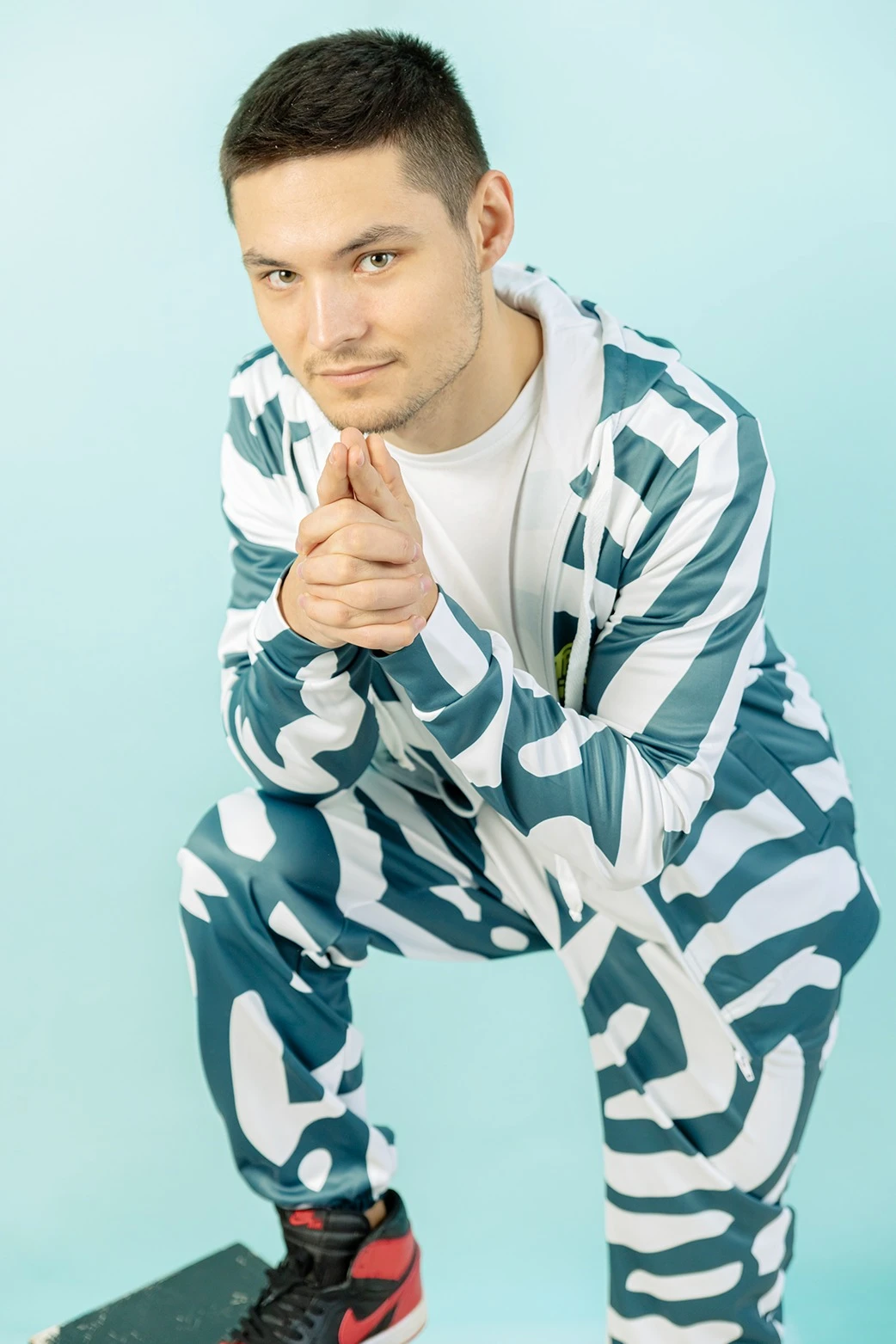 Балахон Ронни унисекс из адидаса с полной запечаткой "Train"#2