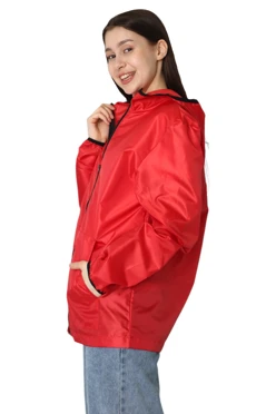 Ветровка Арчи унисекс, однотонная красная#2