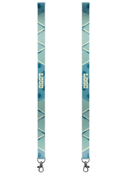 Купить ленту для бейджа блекаут ширина 2,5 см, с карабином-люкс, с печатью "Summer vibe"