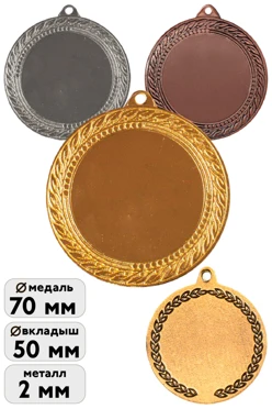 Купить медаль металлическую МК293 70мм